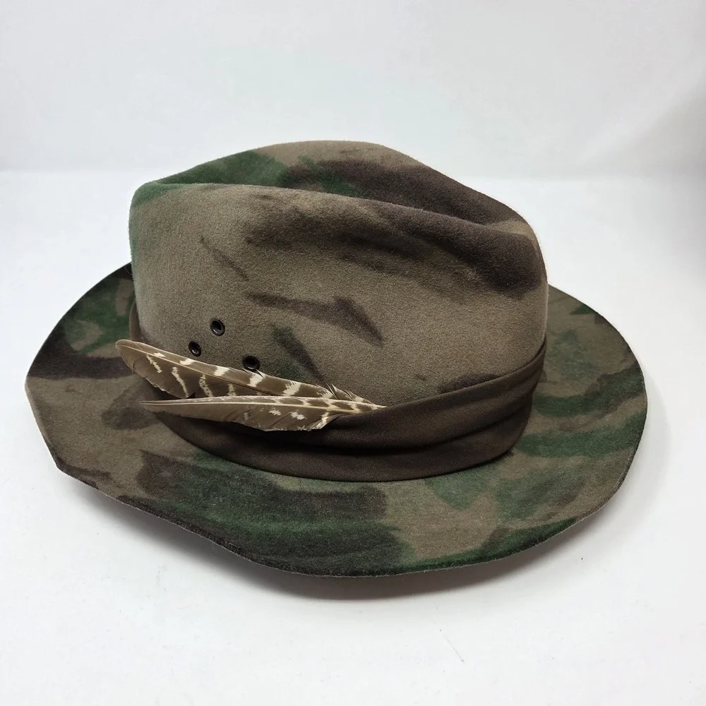 Best Broner Designer Collection Explorer Wool Hat Camo Vented Style Size L USA